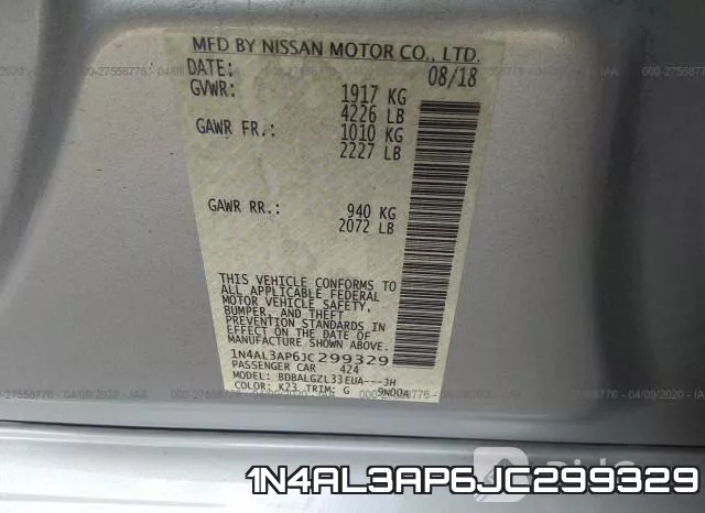 1N4AL3AP6JC299329 фото 10