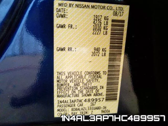 1N4AL3AP7HC489957 фото 2
