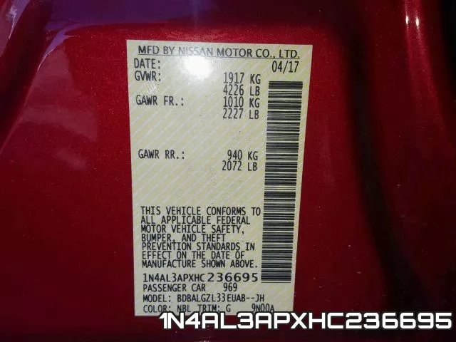 1N4AL3APXHC236695 фото 2