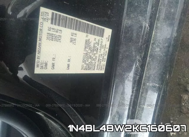 1N4BL4BW2KC160607 фото 10