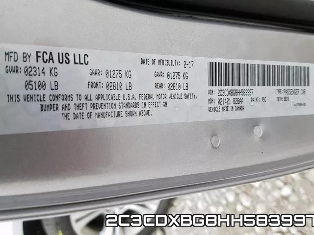 2C3CDXBG8HH583997 фото 2