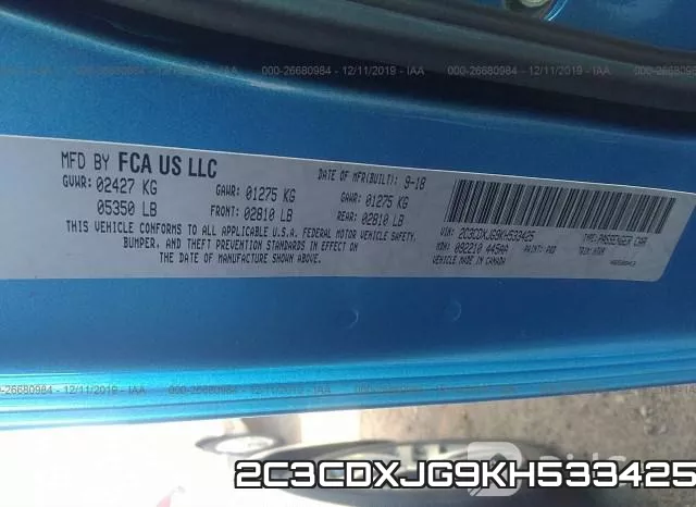 2C3CDXJG9KH533425 фото 10