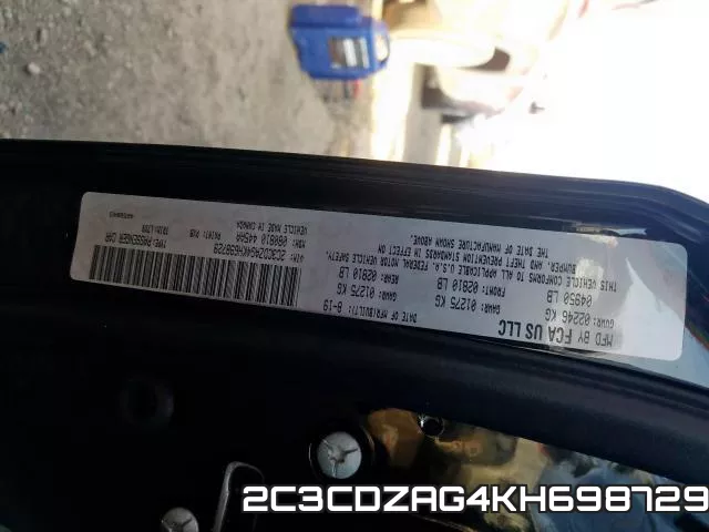 2C3CDZAG4KH698729 фото 2