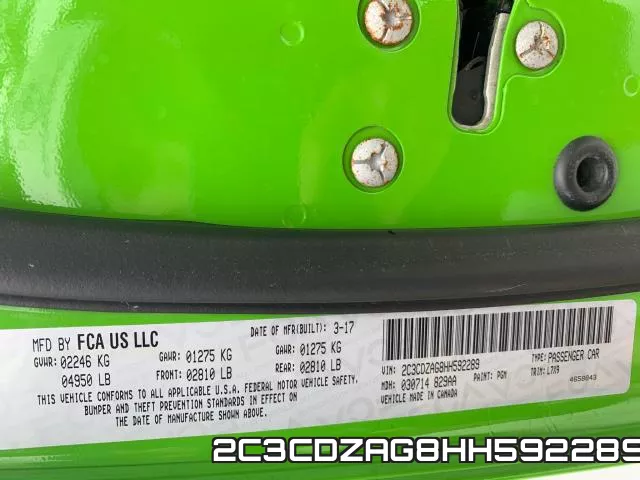 2C3CDZAG8HH592289 фото 2
