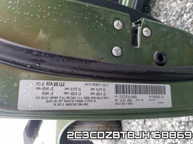 2C3CDZBT8JH168869 фото 2