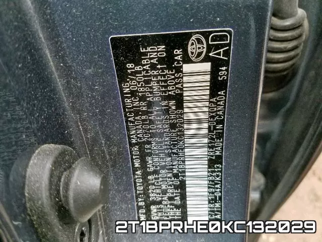 2T1BPRHE0KC132029 фото 2