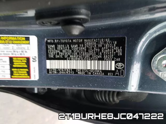 2T1BURHE8JC047222 фото 2
