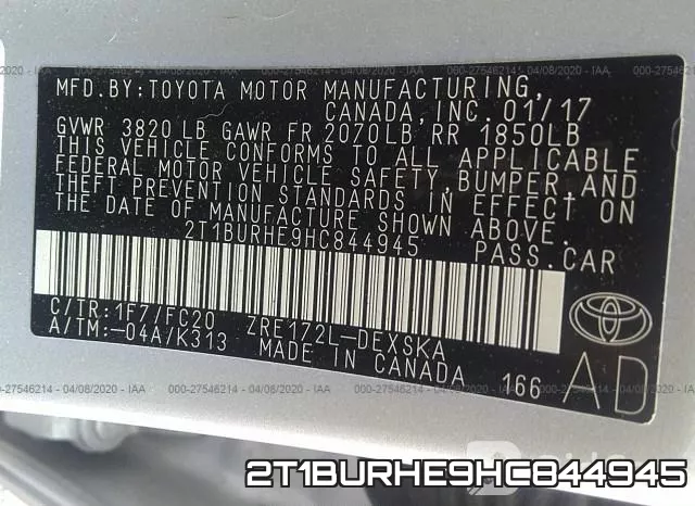 2T1BURHE9HC844945 фото 10