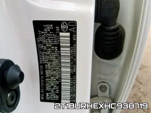 2T1BURHEXHC938719 фото 2