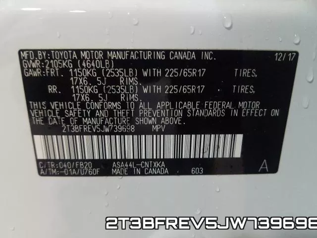 2T3BFREV5JW739698 фото 2