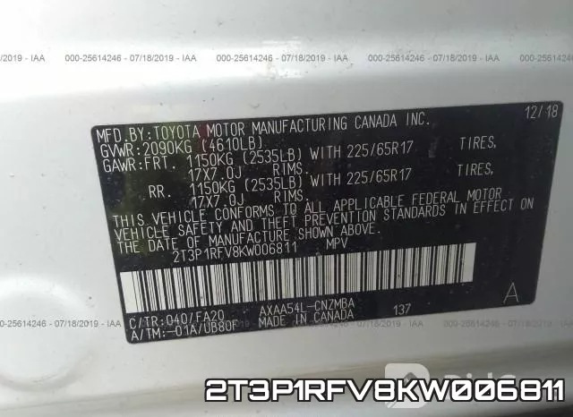 2T3P1RFV8KW006811 фото 10