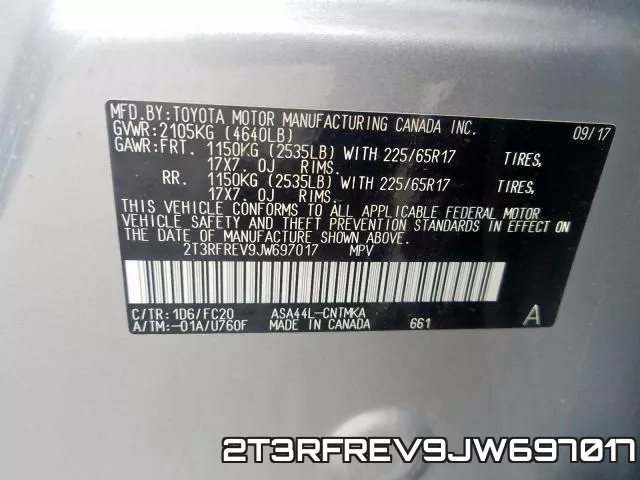 2T3RFREV9JW697017 фото 2