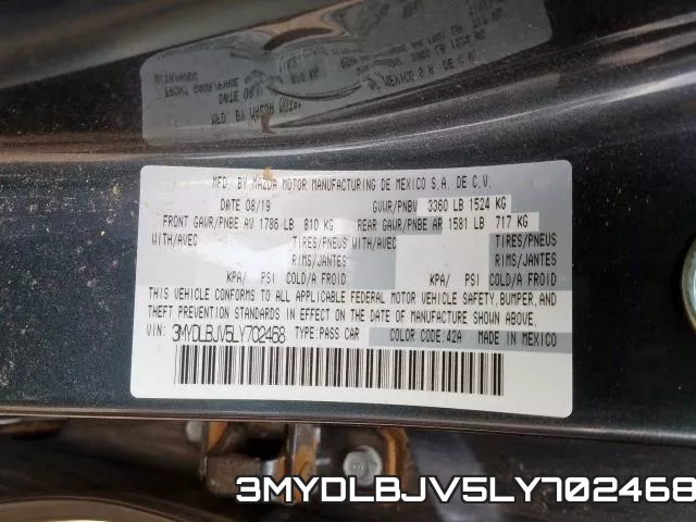 3MYDLBJV5LY702468 фото 2