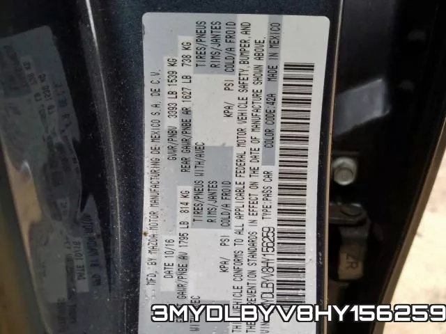 3MYDLBYV8HY156259 фото 2