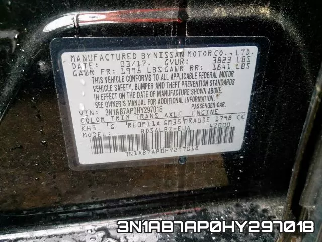 3N1AB7AP0HY297018 фото 2