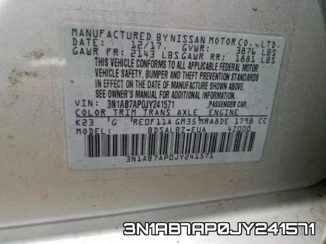 3N1AB7AP0JY241571 фото 2
