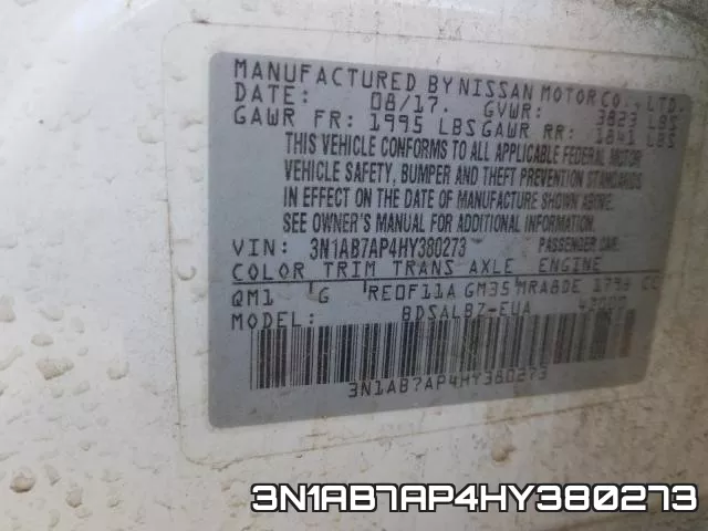3N1AB7AP4HY380273 фото 2