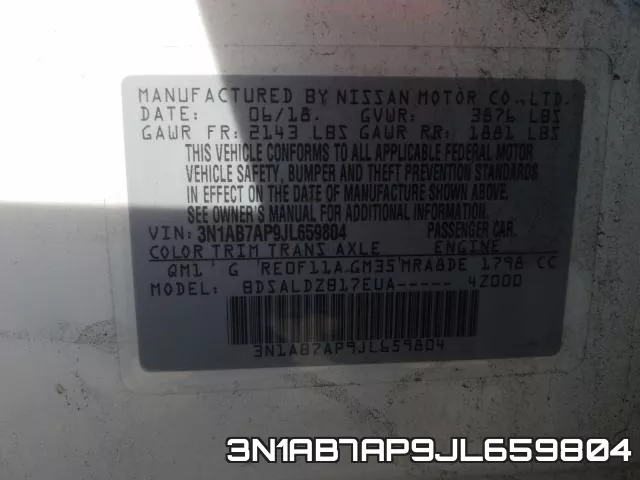 3N1AB7AP9JL659804 фото 2