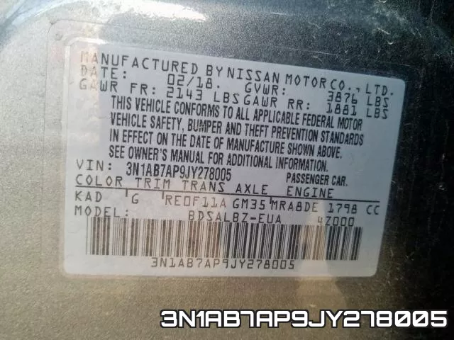 3N1AB7AP9JY278005 фото 2