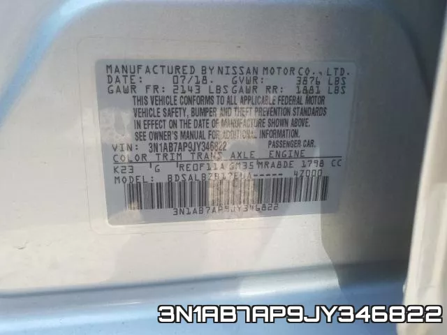 3N1AB7AP9JY346822 фото 2