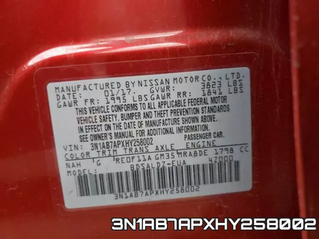 3N1AB7APXHY258002 фото 2