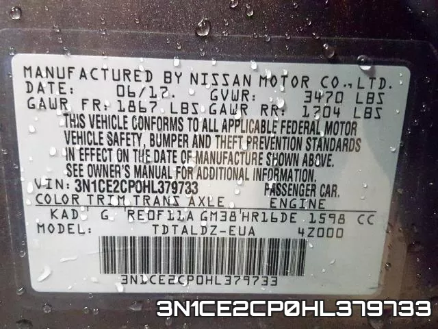 3N1CE2CP0HL379733 фото 2