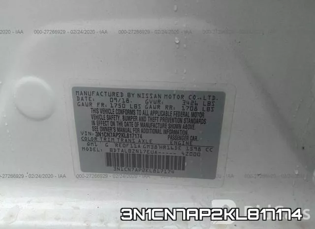 3N1CN7AP2KL817174 фото 10
