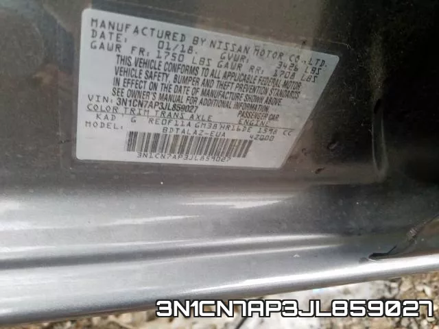 3N1CN7AP3JL859027 фото 2