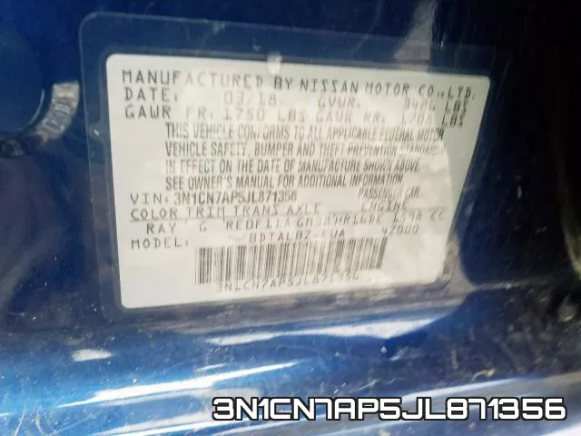 3N1CN7AP5JL871356 фото 2