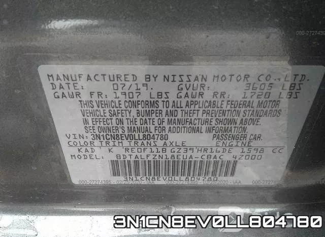 3N1CN8EV0LL804780 фото 10