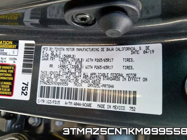 3TMAZ5CN7KM099558 фото 2