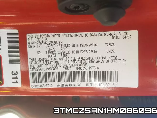 3TMCZ5AN1HM086096 фото 2