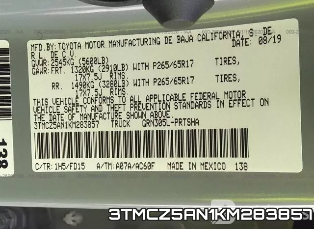 3TMCZ5AN1KM283857 фото 10