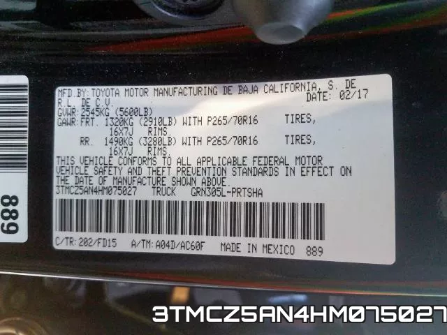 3TMCZ5AN4HM075027 фото 2