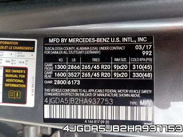 4JGDA5JB2HA937753 фото 2