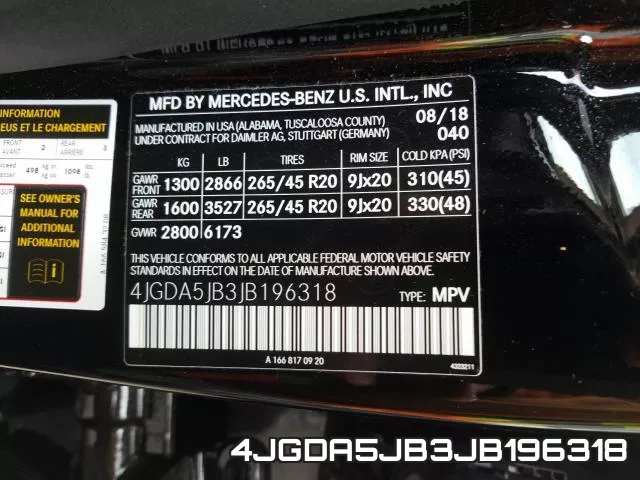 4JGDA5JB3JB196318 фото 2