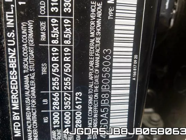 4JGDA5JB8JB058063 фото 2