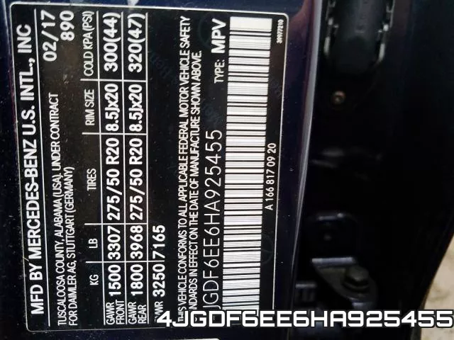 4JGDF6EE6HA925455 фото 2
