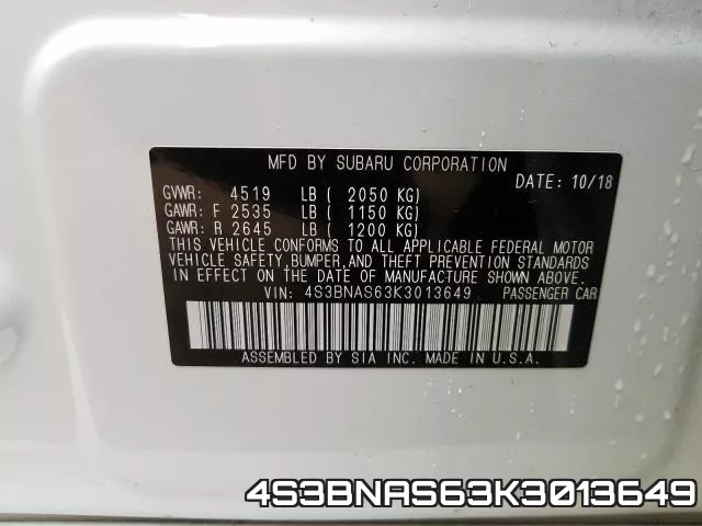 4S3BNAS63K3013649 фото 2
