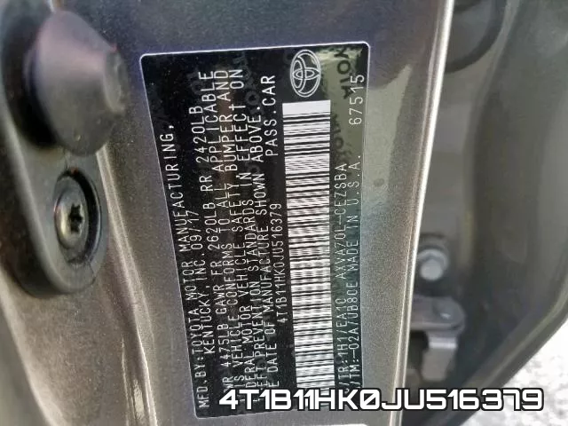 4T1B11HK0JU516379 фото 2