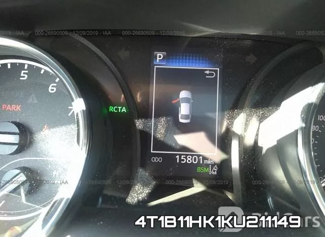 4T1B11HK1KU211149 фото 8