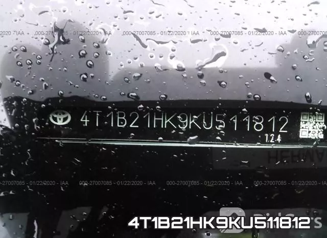 4T1B21HK9KU511812 фото 10