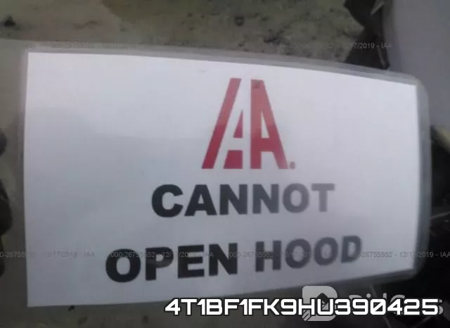 4T1BF1FK9HU390425 фото 2