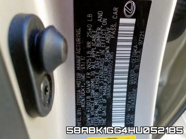 58ABK1GG4HU052185 фото 2