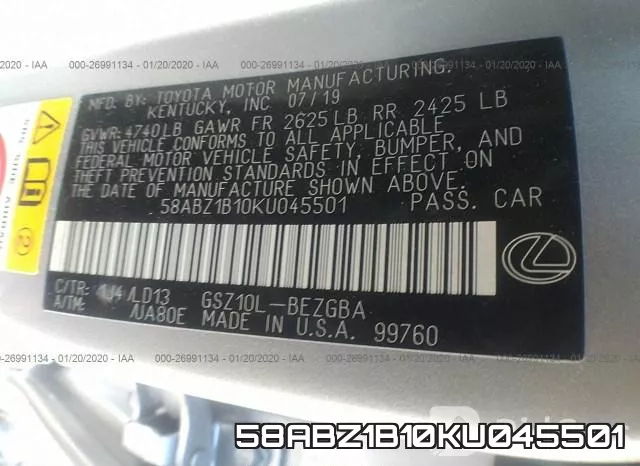58ABZ1B10KU045501 фото 10