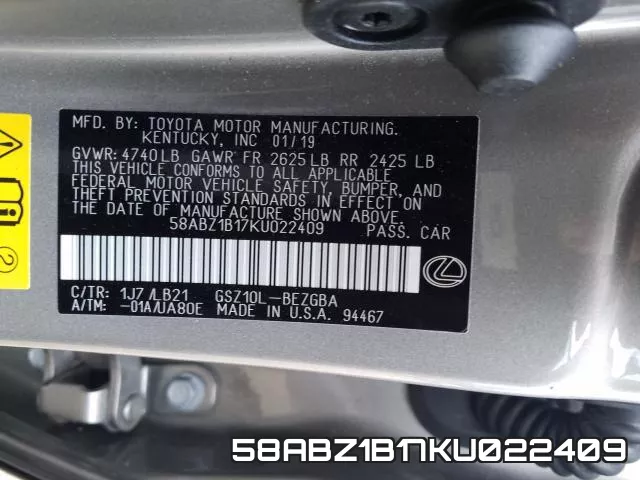 58ABZ1B17KU022409 фото 2