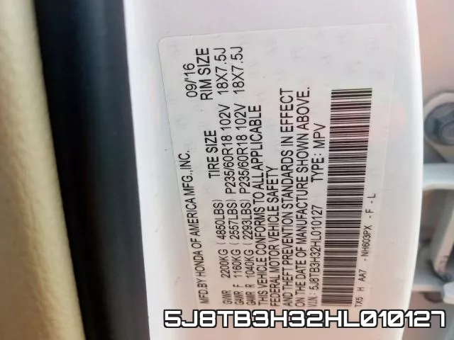 5J8TB3H32HL010127 фото 2