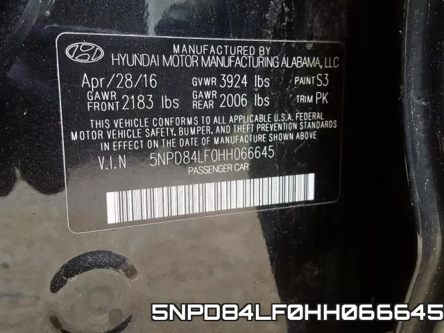 5NPD84LF0HH066645 фото 2