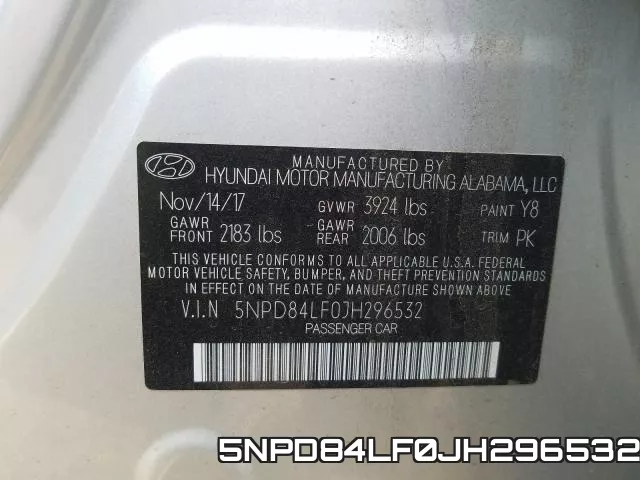 5NPD84LF0JH296532 фото 2