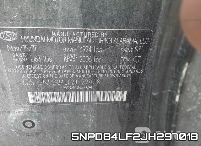 5NPD84LF2JH297018 фото 10